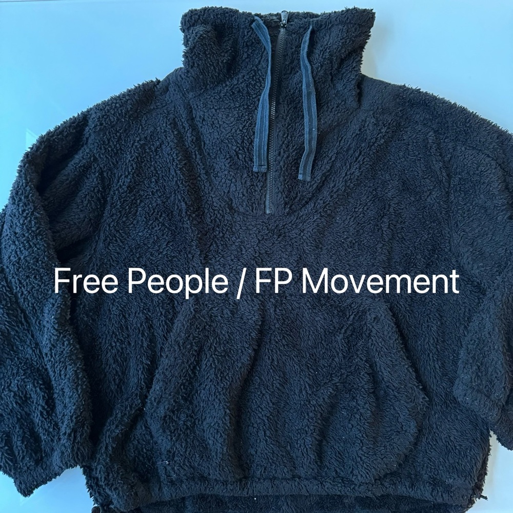 Women Medium - Free People Fleece Sherpa Jacket Turtleneck FP Movement Coat